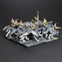 Converted Night Goblin Wolf Rider Unit on Fenrisian Wolves