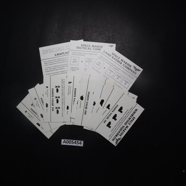 Epic, Space Marine 2nd Ed. Space Marine Cards, Incomplete