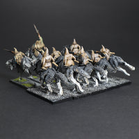 Converted Night Goblin Wolf Rider Unit on Fenrisian Wolves