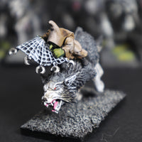 Converted Night Goblin Wolf Rider Unit on Fenrisian Wolves