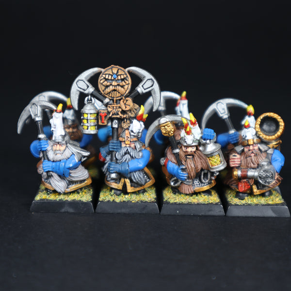 Dwarfs, Painted Miners x8, Warhammer Fantasy