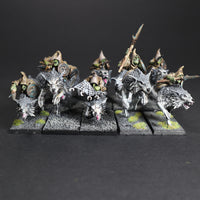 Converted Night Goblin Wolf Rider Unit on Fenrisian Wolves