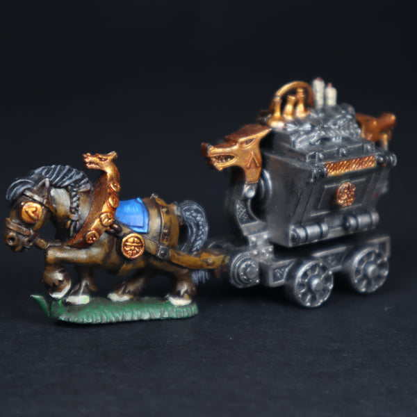 Dwarfs, Painted Dwarf Grudge Pony Cart, Warhammer
