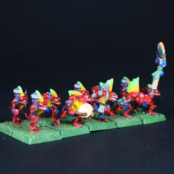 Lizardmen, Painted Skink Archers w/ Command, Warhammer Fantasy