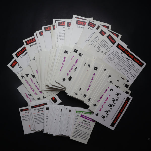 Epic, Space Marine 2nd Ed., Renegades, Chaos Cards